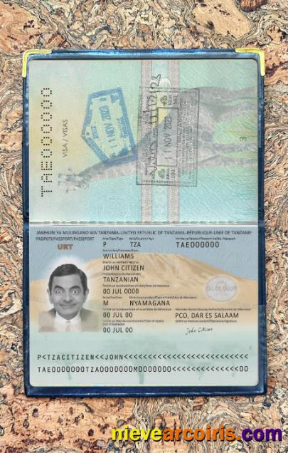 Tanzania passport new 2019-present photolook